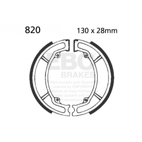 Brzdy EBC Moto EBC Brzdové čeľuste Organic 820 | ebc-brzdy.sk