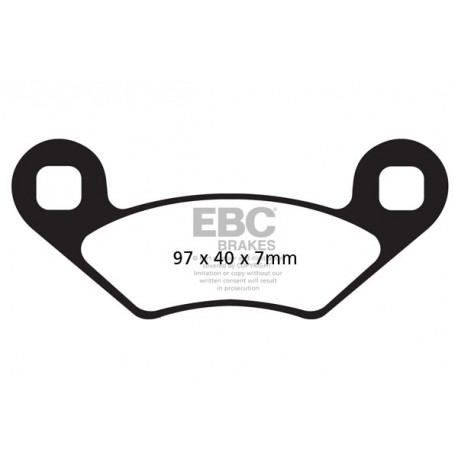 Brzdy EBC Moto EBC Brzdové obloženie  Organic FA159TT | ebc-brzdy.sk