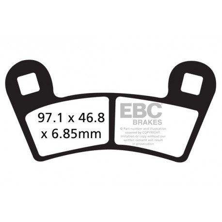 Brzdy EBC Moto EBC Brzdové obloženie  Organic FA456TT | ebc-brzdy.sk