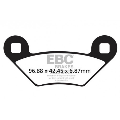 Brzdy EBC Moto EBC Brzdové obloženie  Organic FA475TT | ebc-brzdy.sk