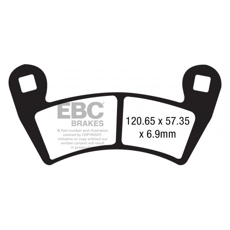 Brzdy EBC Moto EBC Brzdové obloženie  Organic FA452TT | ebc-brzdy.sk