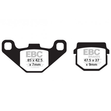 Brzdy EBC Moto EBC Brzdové obloženie  Organic SFA083 | ebc-brzdy.sk
