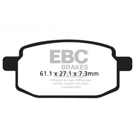 Brzdy EBC Moto EBC Brzdové obloženie  Organic SFA169 | ebc-brzdy.sk