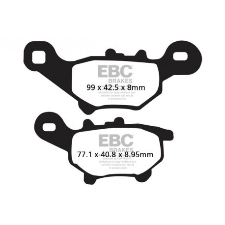 Brzdy EBC Moto EBC Brzdové obloženie  Organic SFA384 | ebc-brzdy.sk