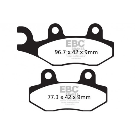Brzdy EBC Moto EBC Brzdové obloženie  Organic FA228 | ebc-brzdy.sk