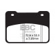 Brzdy EBC Moto EBC Brzdové obloženie  Organic SFA627 | ebc-brzdy.sk