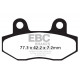Brzdy EBC Moto EBC Brzdové obloženie SFA Scooter Organic SFA086 | ebc-brzdy.sk