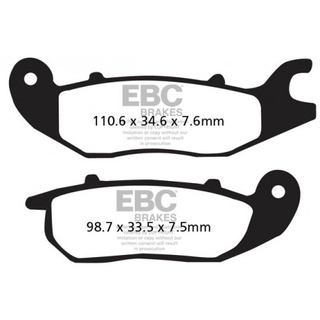 Brzdy EBC Moto EBC Brzdové obloženie  Organic FA375 | ebc-brzdy.sk