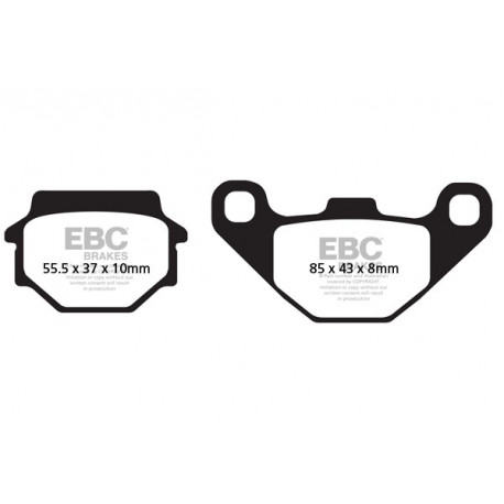 Brzdy EBC Moto EBC Brzdové obloženie  Organic FA067TT | ebc-brzdy.sk