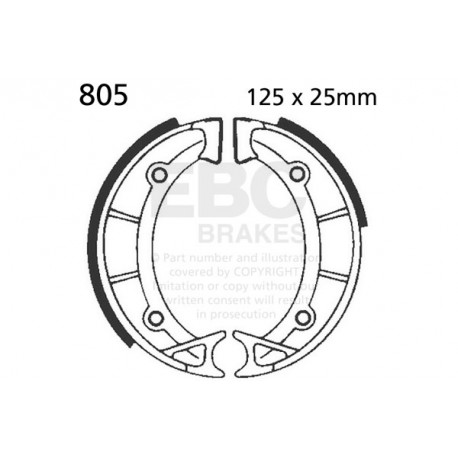 Brzdy EBC Moto EBC Predné Brzdové obloženie  Organic 805 | ebc-brzdy.sk