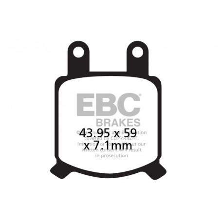 Brzdy EBC Moto EBC Brzdové obloženie  Organic FA209/2 | ebc-brzdy.sk