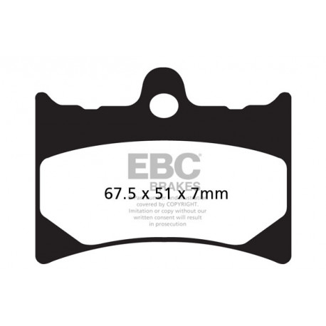 Brzdy EBC Moto EBC Brzdové obloženie  Organic FA126 | ebc-brzdy.sk
