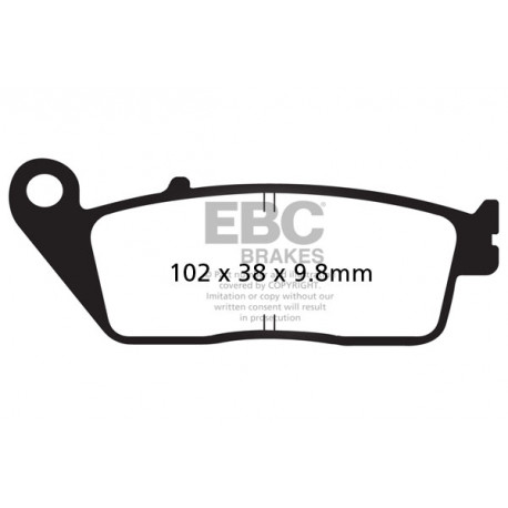 Brzdy EBC Moto EBC Brzdové obloženie  Organic FA196 | ebc-brzdy.sk