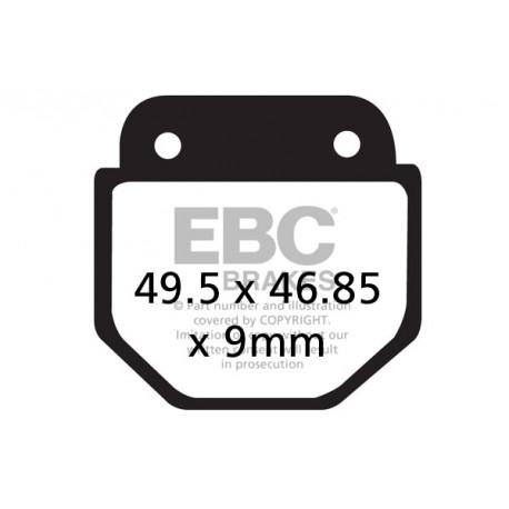 Brzdy EBC Moto EBC Brzdové obloženie  Organic FA486 | ebc-brzdy.sk