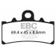 Brzdy EBC Moto EBC Brzdové obloženie  Organic FA606 | ebc-brzdy.sk