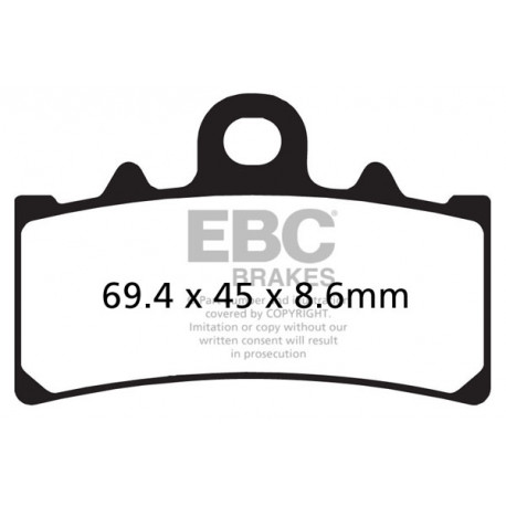 Brzdy EBC Moto EBC Brzdové obloženie  Organic FA606 | ebc-brzdy.sk