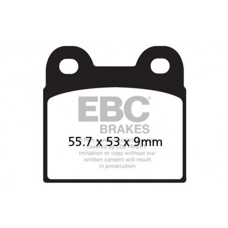Brzdy EBC Moto EBC Brzdové obloženie  Organic FA057 | ebc-brzdy.sk