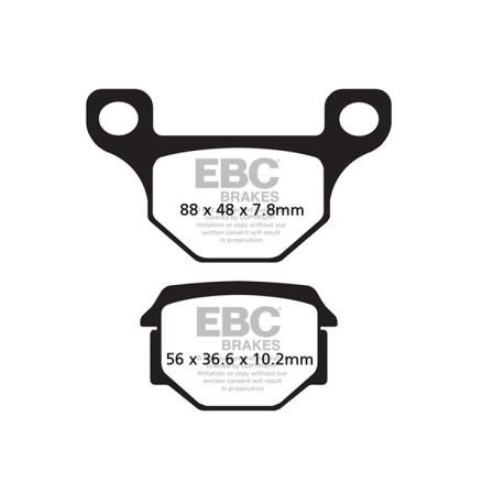 Brzdy EBC Moto EBC Brzdové obloženie SFA Scooter Organic SFA093 | ebc-brzdy.sk