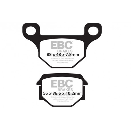 Brzdy EBC Moto EBC Brzdové obloženie Organic FA FA093 | ebc-brzdy.sk