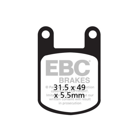 Brzdy EBC Moto EBC Brzdové obloženie Organic FA FA050 | ebc-brzdy.sk