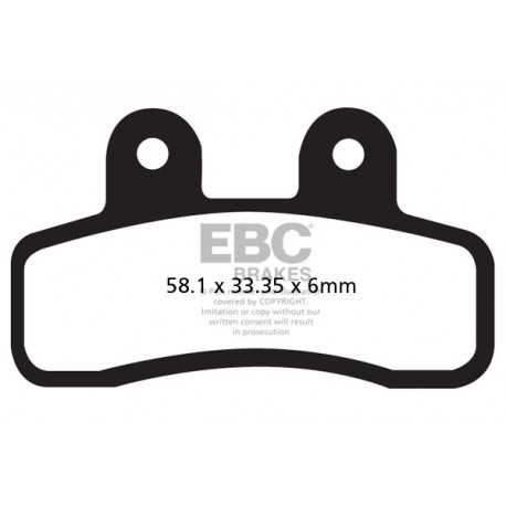 Brzdy EBC Moto EBC Brzdové obloženie  Organic FA448 | ebc-brzdy.sk