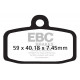 Brzdy EBC Moto EBC Brzdové obloženie  Organic FA612TT | ebc-brzdy.sk