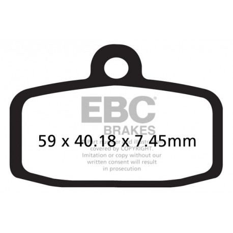 Brzdy EBC Moto EBC Brzdové obloženie  Organic FA612TT | ebc-brzdy.sk