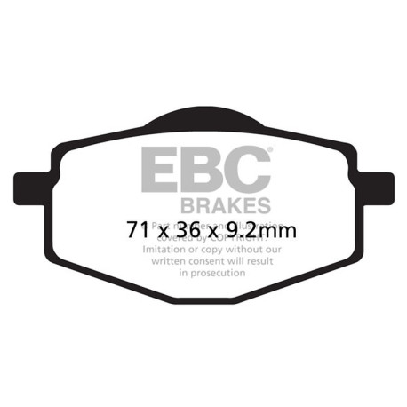 Brzdy EBC Moto EBC Brzdové obloženie Organic FA FA047/2 | ebc-brzdy.sk