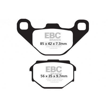 Brzdy EBC Moto EBC Brzdové obloženie  Organic FA173 | ebc-brzdy.sk