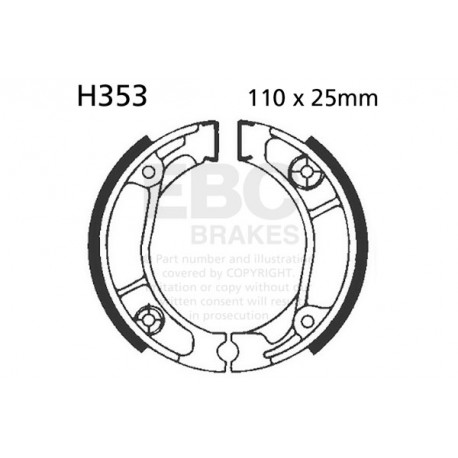 Brzdy EBC Moto EBC Brzdové čeľuste Organic H353 | ebc-brzdy.sk
