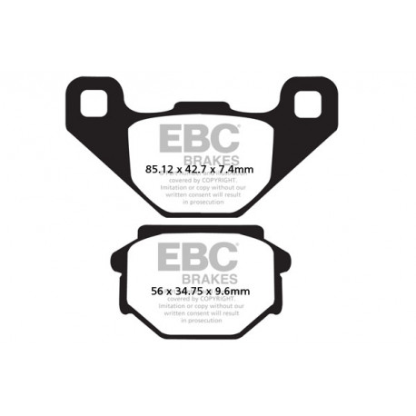 Brzdy EBC Moto EBC Brzdové obloženie Organic FA FA382 | ebc-brzdy.sk