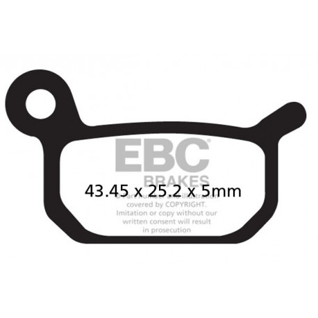 Brzdy EBC Moto EBC Brzdové obloženie  Organic FA325TT | ebc-brzdy.sk