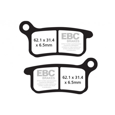 Brzdy EBC Moto EBC Brzdové obloženie  Organic FA357TT | ebc-brzdy.sk