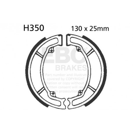 Brzdy EBC Moto EBC Brzdové čeľuste Plain H350 | ebc-brzdy.sk