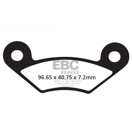 Brzdy EBC Moto EBC Brzdové obloženie  Organic FA483TT | ebc-brzdy.sk