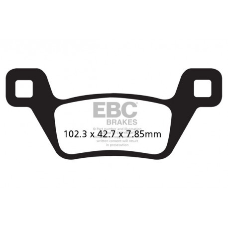 Brzdy EBC Moto EBC Brzdové obloženie  Organic FA600TT | ebc-brzdy.sk