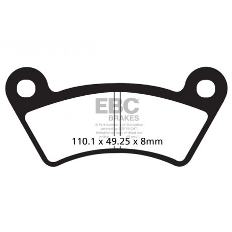 Brzdy EBC Moto EBC Brzdové obloženie  Organic FA482TT | ebc-brzdy.sk