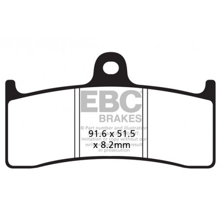 Brzdy EBC Moto EBC Brzdové obloženie Organic FA FA424 | ebc-brzdy.sk
