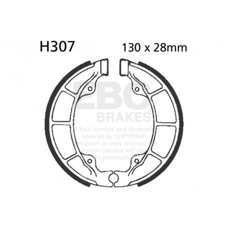 Brzdy EBC Moto EBC Brzdové čeľuste Organic H307 | ebc-brzdy.sk