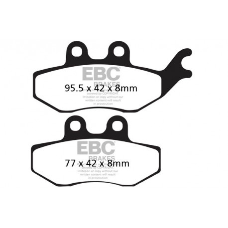 Brzdy EBC Moto EBC Brzdové obloženie&nbsp; Organic FA374 | ebc-brzdy.sk