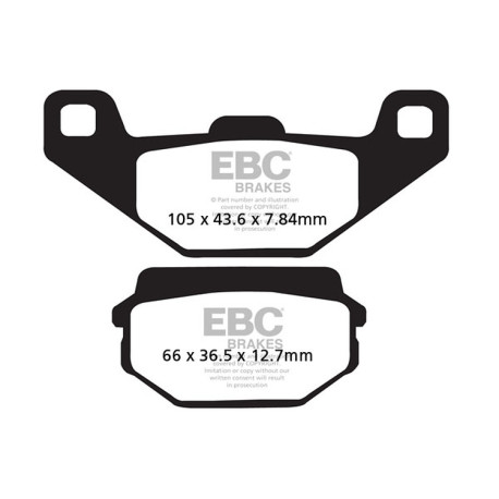 Brzdy EBC Moto EBC Brzdové obloženie Organic FA FA297 | ebc-brzdy.sk