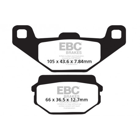 Brzdy EBC Moto EBC Brzdové obloženie  Organic FA297 | ebc-brzdy.sk