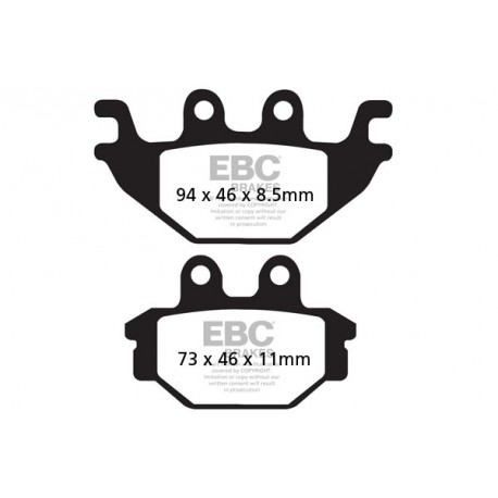 Brzdy EBC Moto EBC Brzdové obloženie  Organic FA377 | ebc-brzdy.sk