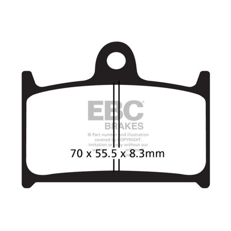 Brzdy EBC Moto EBC Brzdové obloženie SFA Scooter Organic SFA283/4 | ebc-brzdy.sk