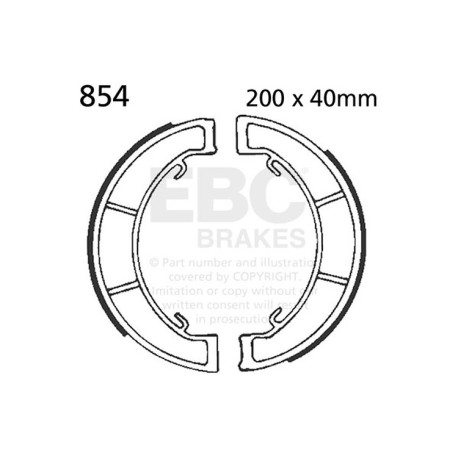 Brzdy EBC Moto EBC Predné brzdové čeľuste Plain 854 | ebc-brzdy.sk