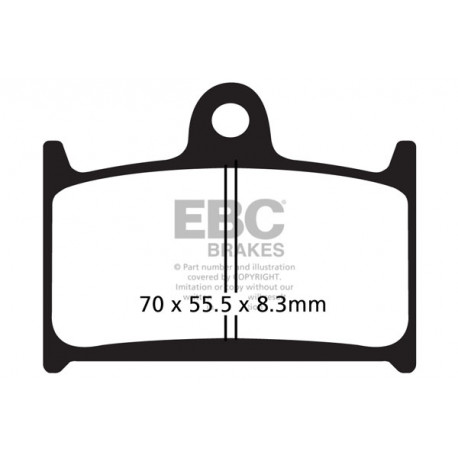 Brzdy EBC Moto EBC Brzdové obloženie  Organic FA236 | ebc-brzdy.sk