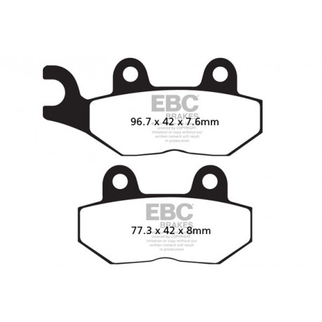 Brzdy EBC Moto EBC Brzdové obloženie  Organic FA214 | ebc-brzdy.sk