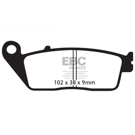 Brzdy EBC Moto EBC Brzdové obloženie  Organic FA226 | ebc-brzdy.sk