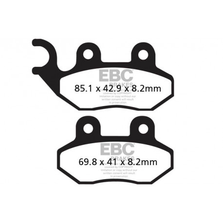 Brzdy EBC Moto EBC Brzdové obloženie  Organic FA264 | ebc-brzdy.sk