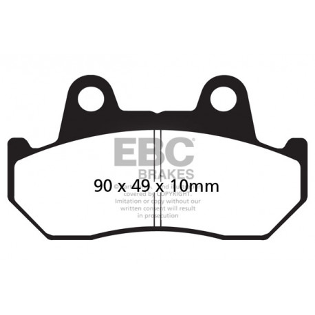 Brzdy EBC Moto EBC Brzdové obloženie  Organic FA069 | ebc-brzdy.sk